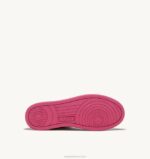 mulheres tênis mid bicolor medalhista em couro branco e fuxia Autry 86XF188 - Image 4