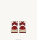 mulheres tênis mid bicolor medalhista em couro branco e vermelho Autry 86XF189 - Image 3