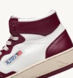 mulheres tênis mid medalist bicolor em couro branco e bordeaux Autry 86XF190 - Image 6