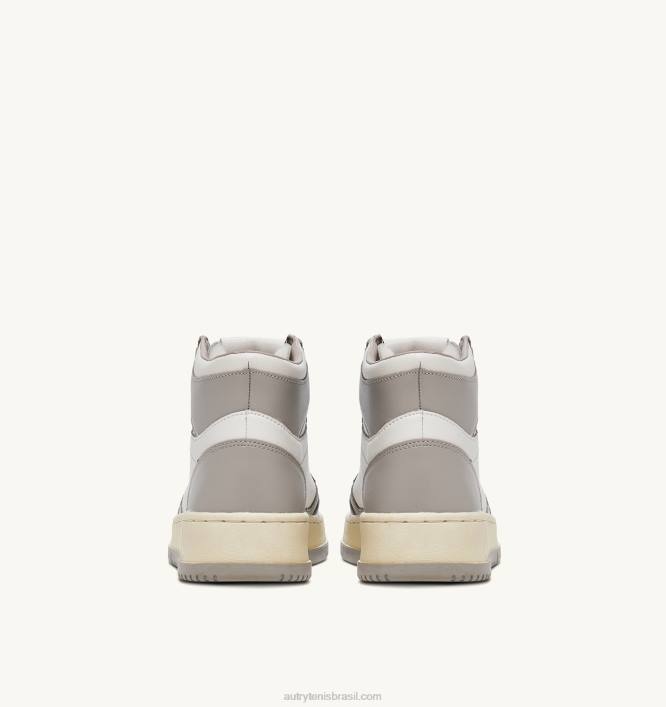 mulheres tênis mid medalist bicolor em couro branco e tom vapor Autry 86XF236 - Image 3