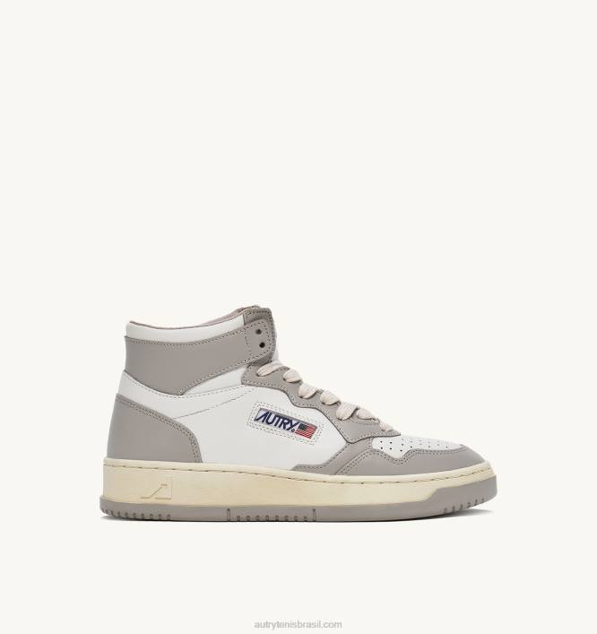 mulheres_tenis_mid_medalist_bicolor_em_couro_branco_e_tom_vapor_autry_86xf236.jpg mulheres tênis mid medalist bicolor em couro branco e tom vapor Autry 86XF236 - Image 1