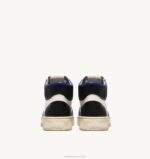 mulheres tênis mid super vintage em couro branco azul e preto Autry 86XF203 - Image 3