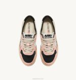 mulheres tênis mid super vintage em couro branco e rosa Autry 86XF266 - Image 5