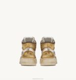 mulheres tênis mid super vintage em couro branco marrom e mel Autry 86XF205 - Image 3