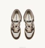 mulheres tênis mid super vintage em couro branco marrom e mel Autry 86XF205 - Image 5